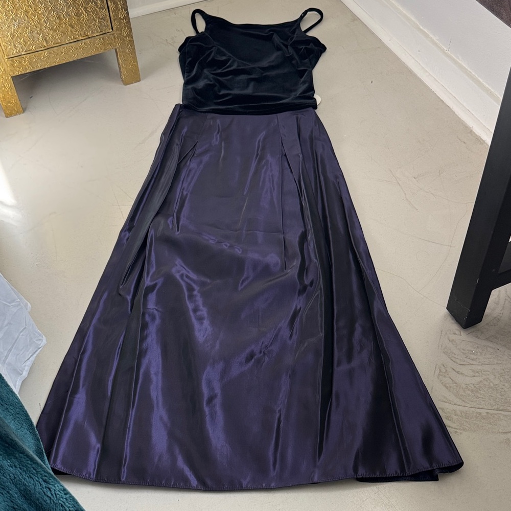 Jessica McClintock Black and Purple Prom Dress